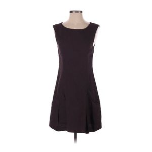 Theysken’s Theory Deep Purple Linen Silk Lined Mini Dress Size 2